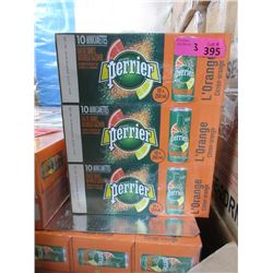 3 Flats of Perrier L'Orange Natural Mineral Water