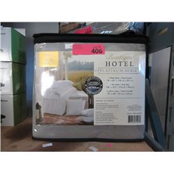 New King Size 4 Piece Polyester Sheet Set - Grey