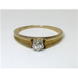 Estate - 10KT Gold Diamond Solitaire Ring-Size 5.5