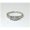 Image 1 : Estate - 14KT White Gold 3 Diamond Ring - Size 6