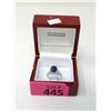 Image 2 : 3 CT Sapphire & Diamond Ring Set - Sterling Silver