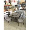 Image 1 : New Dining Table with Leaf & 6 Upholstered Chairs