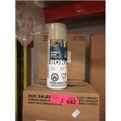 3 Cases of 6 Rona Paint for Plastic - Taupe