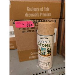 3 Cases of Rust-Oleum Stone Accents Spray Paint