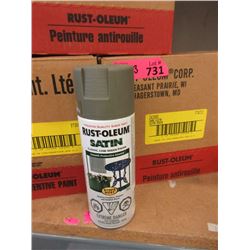 3 Cases of Rust-Oleum Satin Green Spray Paint