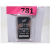 Image 1 : 1 Oz. .999 Fine Silver Ashai Refining Bullion Bar