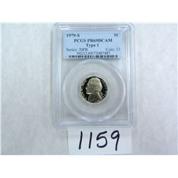 FOUR (4) 1979-S Five Cents Type 1 PCGS Graded PR69 DC