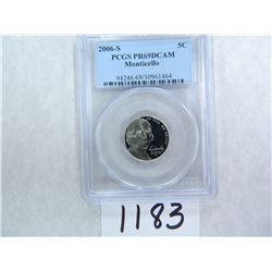 2006-S Monticello Nickel PCGS Graded PR69 DC, U.S. Five Cents