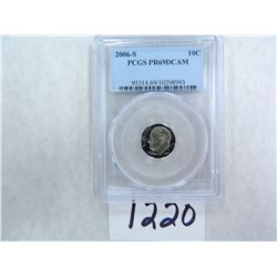 TWO (2) 2006-S Roosevelt Dime PCGS Graded PR69 DC