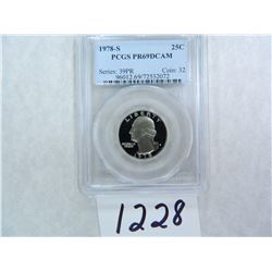 1978-S Washington Quarter PCGS Graded PR69 DC