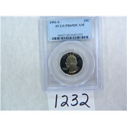 1991-S Washington Quarter PCGS Graded PR69 DC