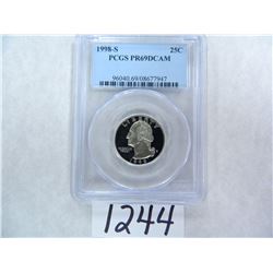 1998-S Washington Quarter PCGS Graded PR69 DC