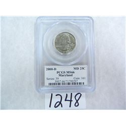 2000-D Maryland Quarter PCGS Graded MS66