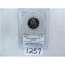 TEN (10) 2000-S Virginia Quarter PCGS Graded PR69 DC