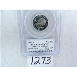 2001-S SILVER New York Quarter PCGS Graded PR69 DC