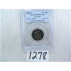 2001-S Vermont Quarter PCGS Graded PR69 DC