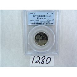 SEVEN (7) 2001-S Kentucky Quarter PCGS Graded PR69 DC
