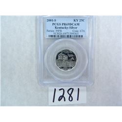 2001-S SILVER Kentucky Quarter PCGS Graded PR69 DC