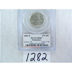 2002-P Tennessee Quarter PCGS Graded MS67