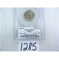 2002-P Ohio Quarter PCGS Graded MS67