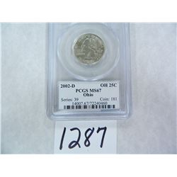 2002-D Ohio Quarter PCGS Graded MS67