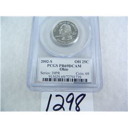 TWO (2) 2002-S Ohio Quarter PCGS Graded PR69 DC