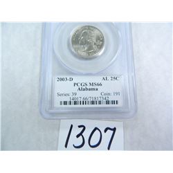 2003-D Alabama Quarter PCGS Graded MS66