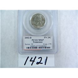 2002-D Tennessee Quarter, PCGS Graded MS67