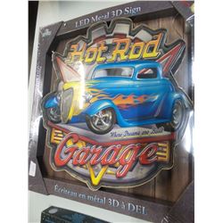 New Large LED Metal 3D Hot Rod sign