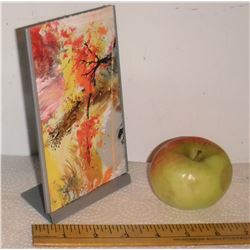 Small LangdonArt original painting for table, selve, paperweight desk at home or office #40-peinture