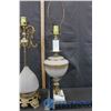 Image 3 : (2) Vintage Glass Table Lamps