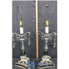 Image 2 : (2) Vintage Glass Table Lamps