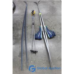 Peltonan Cross Country Skiis & Poles