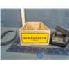 Image 2 : Wooden Box and Misc Vintage Items
