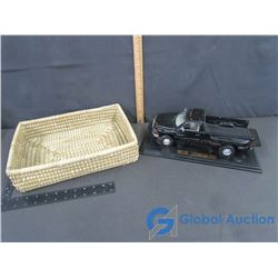 Dodge Ram Model Truck And Wicker Basket