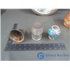 Image 2 : Glass Insulator, Peach Colour Glass Pitcher, etc