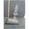 Image 1 : Glass Oil Lamp with Shade and Dish