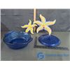 Image 1 : Blue Dish with Lid and Decor