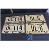 Image 1 : (2) Sets of Matching SK License Plates 1951 & 1957