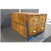 Image 4 : (2) 2-Drawer Wooden Cases