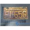 Image 1 : 1945 Farm License Plate