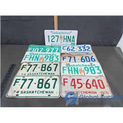 (8) SK License Plates 1969-2001