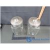 Image 2 : (2) Glass Cannisters with Lids
