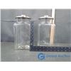 Image 3 : (2) Glass Cannisters with Lids