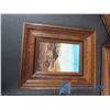 Image 3 : Set of 5 Wood Framed Farm Paintings