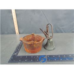 Small Cast Iron Pot and Bell