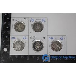 (5) Proof-Like 50 Cent Coins