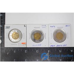 (3) Uncirculated Toonies