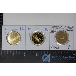 (3) Proof Loonies