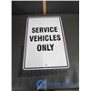 Image 1 : Service Vehicles Only Metal Sign